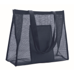 Borsa shopper in rete RPET con tasca frontale 20 L color blu