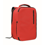 Zaino da cabina in poliestere RPET con cinghia per trolley 15'' color rosso