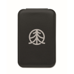 Specchietto compatto in PU con custodia pieghevole per borsa color nero seconda vista principale