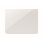 Magnete rettangolare laminato in PVC per marcatura aziendale color bianco