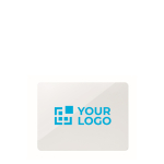 Magnete rettangolare laminato in PVC per marcatura diretta color bianco vista area di stampa