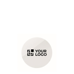 Magnete rotondo laminato in PVC per marcatura a colori color bianco vista area di stampa