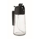 Dispenser per olio 2 in 1 in vetro con tappo 450ml color nero seconda vista