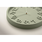 Orologio da parete con finitura opaca e movimento silenzioso color verde menta quarta vista fotografica