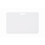 Portabadge rigido in plastica per lanyard 54 x 86 mm color bianco
