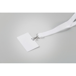 Portabadge rigido in plastica per lanyard 54 x 86 mm color bianco terza vista fotografica