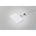 Portabadge rigido in plastica per lanyard 54 x 86 mm color bianco quarta vista fotografica