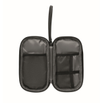 Borsa organizer tecnica in poliestere 600D con PU color nero seconda vista