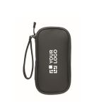 Borsa organizer tecnica in poliestere 600D con PU color nero vista area di stampa