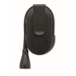 Luce da lettura LED ricaricabile in plastica con clip e 3 modalità color nero terza vista