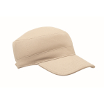 Cappello militare in cotone spazzolato con velcro 260 g/m² color beige