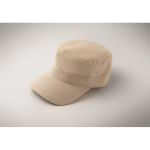 Cappello militare in cotone spazzolato con velcro 260 g/m² color beige seconda vista fotografica