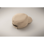 Cappello militare in cotone spazzolato con velcro 260 g/m² color beige terza vista fotografica