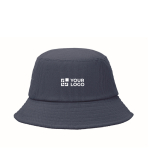 Berretto in velluto a coste 100% poliestere per ricamo 220 g/m² color blu vista area di stampa