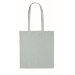 Borsa shopper in velluto a coste in poliestere con manici lunghi 220 g/m² color azzurro