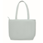 Borsa grande in velluto a coste in poliestere con zip 220 g/m² color azzurro settima vista