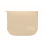 Beauty case in velluto a coste in poliestere con fodera interna 220 g/m² color beige seconda vista