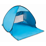 Tenda da spiaggia in poliestere 190T leggera con ganci e custodia color turchese