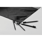 Stuoia da spiaggia leggera in poliestere 200x210cm color nero settima vista fotografica