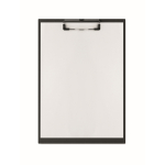 Portablocco in cartone leggero con clip metallica A4 color nero terza vista