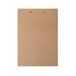 Portablocco in cartone leggero con clip metallica A4 color beige seconda vista
