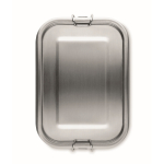 Portapranzo in acciaio inox riciclato con fibbie laterali 750 ml color argento opaco quinta vista