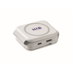 Base di ricarica magnetica in ABS con hub USB integrati 15 W color bianco terza vista principale