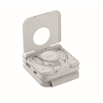Base di ricarica magnetica in ABS con hub USB integrati 15 W color bianco quarta vista