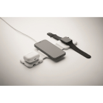 Base di ricarica magnetica in ABS con hub USB integrati 15 W color bianco sesta vista fotografica