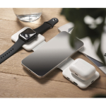 Base di ricarica magnetica in ABS con hub USB integrati 15 W color bianco seconda vista ambiente