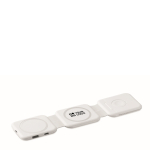 Base di ricarica magnetica in ABS con hub USB integrati 15 W color bianco vista area di stampa
