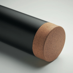 Bottiglia in acciaio inox a doppia parete con sughero 500 ml color nero