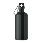 Bottiglia in acciaio inox riciclato con moschettone 500 ml color nero