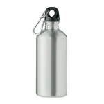 Bottiglia in acciaio inox riciclato con moschettone 500 ml color argento opaco