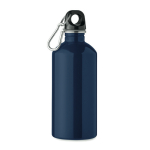 Bottiglia in acciaio inox riciclato con moschettone 500 ml color blu mare