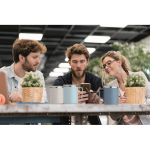 Bicchiere a doppia parete con coperchio scorrevole trasparente 400 ml color bianco seconda vista ambiente