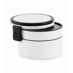Portapranzo rotondo a due piani da 250/700 ml con manici color bianco terza vista