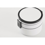 Portapranzo rotondo a due piani da 250/700 ml con manici color bianco quinta vista fotografica