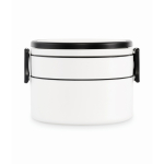 Portapranzo rotondo a due piani da 250/700 ml con manici color bianco settima vista