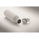 Borraccia in acciaio inossidabile con finitura in gomma 500 ml color bianco quarta vista fotografica