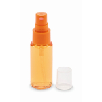 Flacone spray corpo con erogatore e tappo 30 ml color arancione trasparente seconda vista