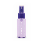 Flacone spray corpo con erogatore e tappo 30 ml color viola trasparente vista area di stampa