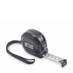 Metro a nastro in plastica riciclata con nastro in acciaio 5M color nero vista area di stampa