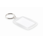 Portachiavi in acrilico classico con inserto in carta a colori color trasparente seconda vista