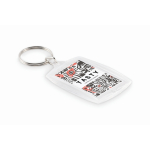 Portachiavi in acrilico classico con inserto in carta a colori color trasparente seconda vista principale