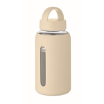 Bottiglia in vetro borosilicato con custodia in silicone 600 ml color beige