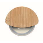 Tagliapizza rotondo con manico in bambù e protezione color legno terza vista