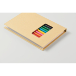 Set da disegno per bambini con carta kraft e 12 matite colorate color beige quinta vista fotografica