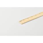 Righello in legno di pino da 20 cm con doppia scala stampata color legno quarta vista fotografica