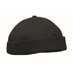 Cappello stile docker in cotone con rete e fibbia 260 g/m² color nero